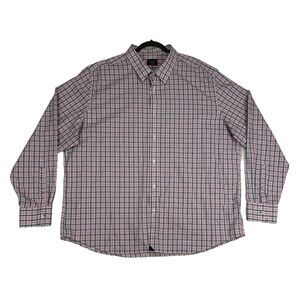 Untuckit Dolcetto Shirt Mens 3XL Red Plaid Wrinkle Free Long Sleeve Button-Up